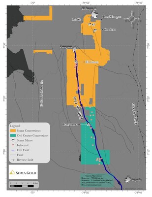 Soma Otu Location Map (CNW Group/Soma Gold Corp.)