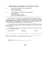 Form of Notice of Conversion of Exchangeable Shares (CNW Group/Canopy Growth Corporation)