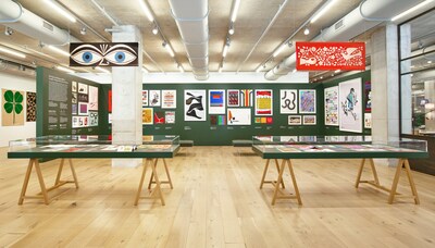 Herman Miller 100th anniversary archival graphics exhibition at the brand's Fulton Market Showroom
