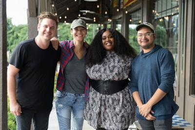 Brittney Spencer, an up-and-coming country star, meets a few of her fans for breakfast at Cracker Barrel on Tuesday, Aug. 17, 2021 in Nashville, Tenn. Her fans and other unsuspecting guests at the restaurant were surprised with a free meal from Cracker Barrel as part of its ongoing Care It Forward program. Learn more at crackerbarrel.com/careitforward.