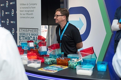 Scott Trenor, principal scientist of Miliken & Company, at PureCycle Investor Day Expo.