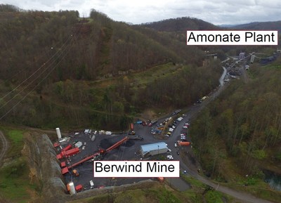 Photo showing proximity of the Amonate complex to Ramaco’s Berwind Mine