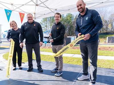L to R: Tiffany Mason, CFO, Driven Brands; Eric Wollenhaupt, Vice President, Franchise Operations and Training, Take 5 Oil Change; William Mills, Principal, Take 5 Carolinas, LLC; John Teddy, Group President of Take 5 Car Wash