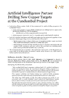 Artificial Intelligence Partner Drilling New Copper Targets at the Cundumbul Project (CNW Group/Kincora Copper Limited)