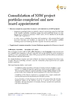Consolidation of NSW project portfolio completed and new board appointment (CNW Group/Kincora Copper Limited)