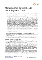 Mongolian tax dispute heads to the Supreme Court (CNW Group/Kincora Copper Limited)