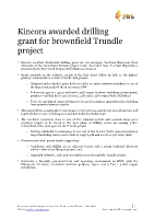 Kincora awarded drilling grant for brownfield Trundle project (CNW Group/Kincora Copper Limited)