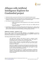 Alliance with Artificial Intelligence Explorer for Cundumbul project - full press release (CNW Group/Kincora Copper Limited)