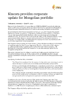 Kincora provides corporate update for Mongolian portfolio (CNW Group/Kincora Copper Limited)