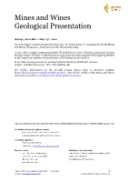 Mines and Wines Geological Presentation with link to associated technical paper (CNW Group/Kincora Copper Limited)