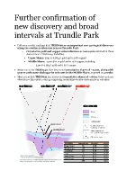 Further confirmation of new discovery and broad intervals at Trundle Park - full press release with accompanying figures and tables (CNW Group/Kincora Copper Limited)