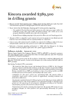 Kincora awarded $389,500 in drilling grants, full press release with Figures (CNW Group/Kincora Copper Limited)