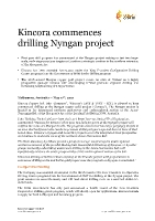 Kincora Copper commences drilling Nyngan project - May 17th, 2021 (CNW Group/Kincora Copper Limited)