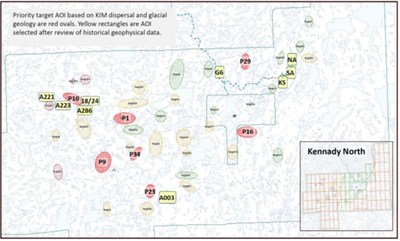 A map image of the AOI that received ground geophysics for drill-targeting (CNW Group/Mountain Province Diamonds Inc.)