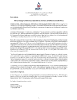 Africa Energy Commences Operations on Block 2B Offshore South Africa (CNW Group/Africa Energy Corp.)