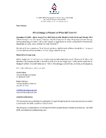 Africa Energy to Present at Africa E&P Summit (CNW Group/Africa Energy Corp.)