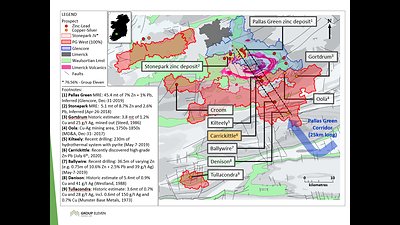 Exhibit 8. Location of Carrickittle Prospect at the Company’s 100%-owned PG West Project, Ireland (CNW Group/Group Eleven Resources Corp.)
