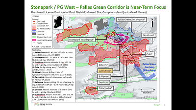 Exhibit 4. Regional Map of Limerick Region, Showing Recently Surrendered Ground at PG West (CNW Group/Group Eleven Resources Corp.)