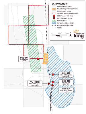 Figure 2. Drill hole locations (CNW Group/Nevada King Gold Corp.)