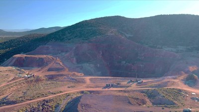 Figure 1. Drilling along the western margin of Atlanta Pit. (CNW Group/Nevada King Gold Corp.)