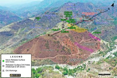 Figure 1: Plomosas Mine Area: Large Epithermal System with New Discoveries (Drone image) (CNW Group/GR Silver Mining Ltd.)