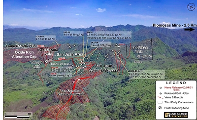 Figure 1: Location Map - San Juan Area Drilling Locations (CNW Group/GR Silver Mining Ltd.)