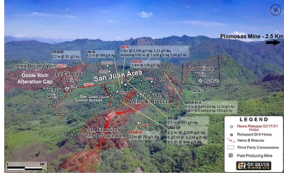Figure 1: Location Map - San Juan Area Drilling Locations (CNW Group/GR Silver Mining Ltd.)