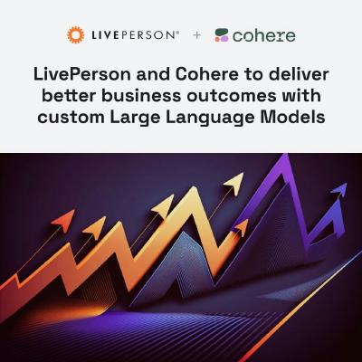 LivePerson (Nasdaq: LPSN), a global leader in Conversational AI, today announced a pilot program with Cohere, the natural language processing platform enabling broad access to cutting-edge language generation and understanding technology. This program will allow enterprise brands to easily create and deploy custom Large Language Models (LLMs) that improve both customer engagement and business outcomes.