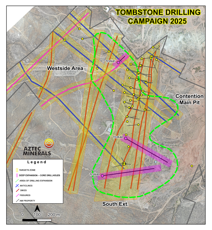 Figure 1: Tombstone JV 2025 RC
and Core Drilling Program Plan