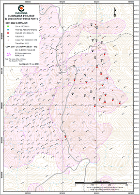 Figure 1: Drill Collar Location Map for El Domo (CNW Group/Adventus Mining Corporation)