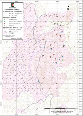 Figure 1: Drill Collar Location Map for El Domo (CNW Group/Adventus Mining Corporation)