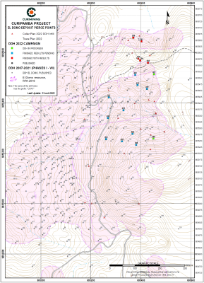 Figure 1: Drill Collar Location Map for El Domo (CNW Group/Adventus Mining Corporation)