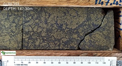 Adventus Mining Announces First Batch of Drilling Results for El Domo Underground (News Release - 2022 10 17) (CNW Group/Adventus Mining Corporation)