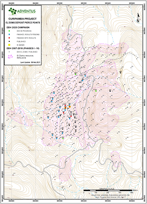 El Domo - Drill Collar Location Map (2021 02 08) (CNW Group/Adventus Mining Corporation)