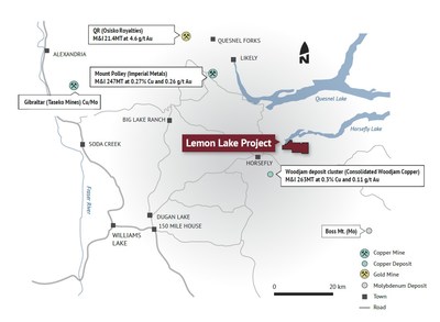Figure 1 - Lemon Lake location map* (CNW Group/Orogen Royalties Inc.)