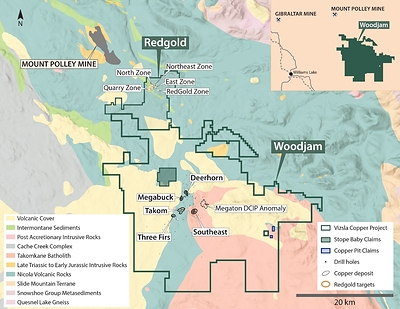 Figure 1 – Woodjam New Claims Location (CNW Group/Vizsla Copper Corp.)