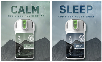 New Charlotte's Web CBG CBN Hemp Extracts for sleep and calming for everyday stress (CNW Group/Charlotte's Web Holdings, Inc.)