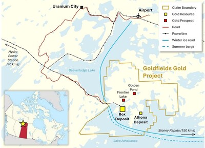 Location of the Goldfields Project (CNW Group/Fortune Bay Corp.)