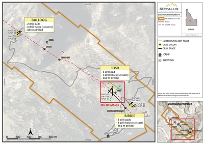 Figure 1: Plan View Map of Drill Program (CNW Group/Metallis Resources Inc.)