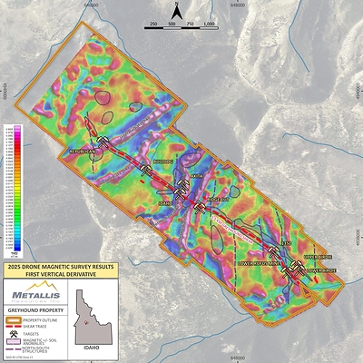 2025 Drone Magnetic Survey Results (CNW Group/Metallis Resources Inc.)
