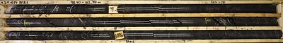 Figure 5: M24-019 radioactive intersections in graphitic pelite along strike 50 m to the NE of M24-017 (target H15). (CNW Group/Fortune Bay Corp.)