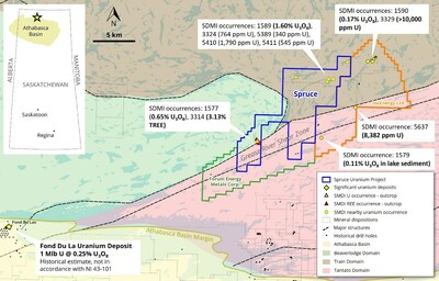 Figure 1: Spruce Uranium Project. (CNW Group/Fortune Bay Corp.)