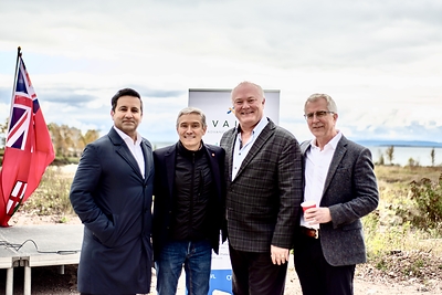 From left: Zeeshan Syed, President, Avalon Advanced Materials, Inc., François-Philippe Champagne, Minister of Innovation, Science and Industry, Jim Jaques, Chief Administrative Officer, Avalon, Marcus Powlowski, Member of Parliament, Thunder Bay-Rainy River. (CNW Group/Avalon Advanced Materials Inc.)