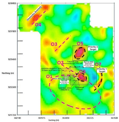 Figure 1: Ontenu area conductivity model. (CNW Group/Kainantu Resources Ltd.)