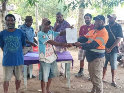 Figure 3: Formal Signing of Access Agreement for KRL North (CNW Group/Kainantu Resources Ltd.)