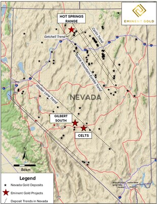 Figure 1. Eminent Project Location Map (CNW Group/Eminent Gold Corp.)