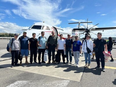 EVIH and Adyton team ready to Board flight from Port Moresby to Alatau (CNW Group/Adyton Resources Corporation)