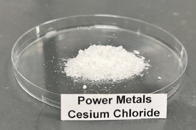 Figure 2 – Sample of 99.6% cesium chloride crystals produced from West Joe pollucite concentrate (CNW Group/Power Metals Corp.)