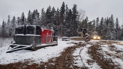 Figure 1 – Image of  Black Diamond drill equipment on the ground at Case Lake, Ontario, Canada (CNW Group/Power Metals Corp.)