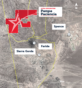 Figure 1: Location of the Pampa Paciencia flagship project in the Paleocene Belt of northern Chile. (CNW Group/Astra Exploration Limited)